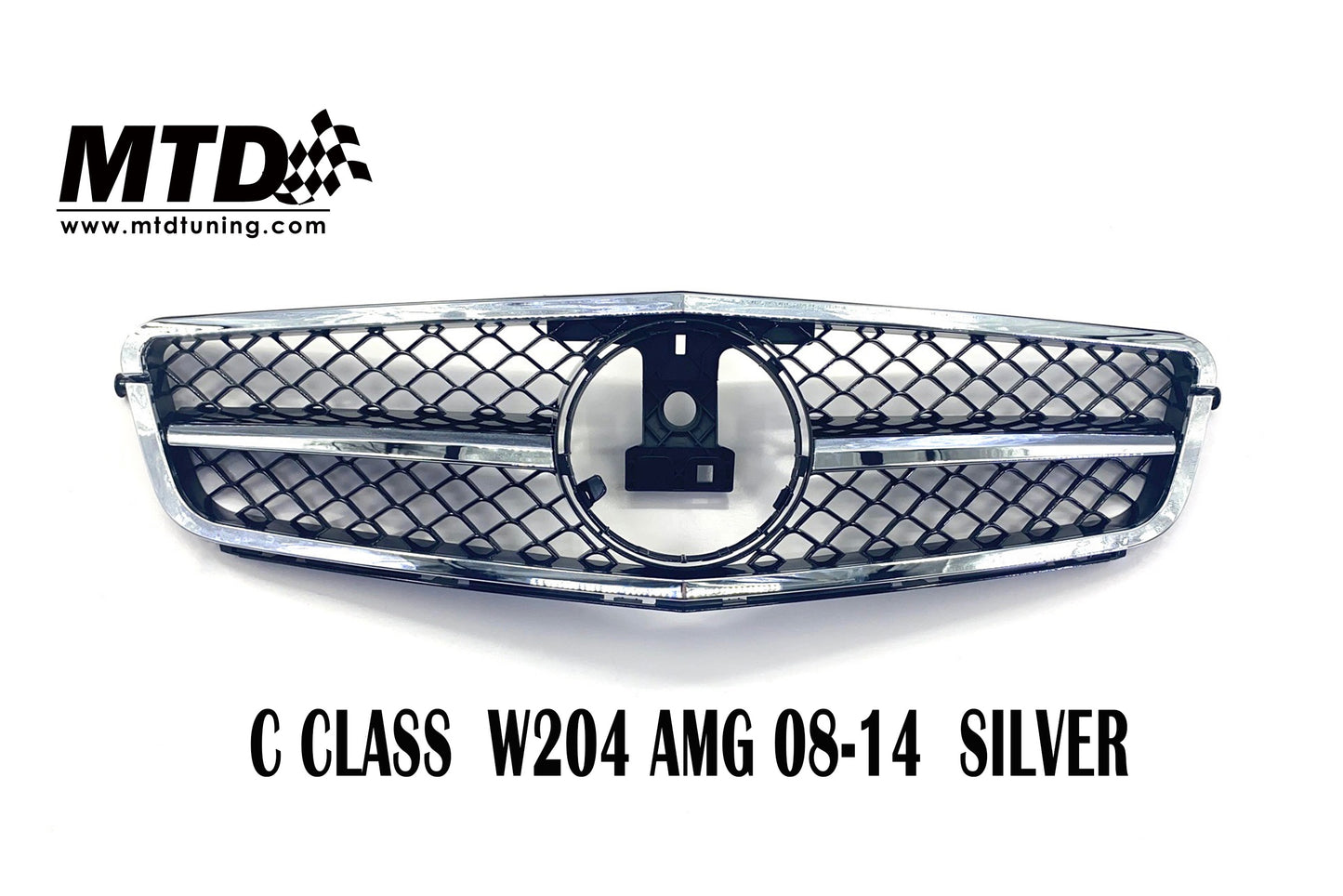 Mercedes-Benz C Class W204 Front Grille AMG 08-14 Silver