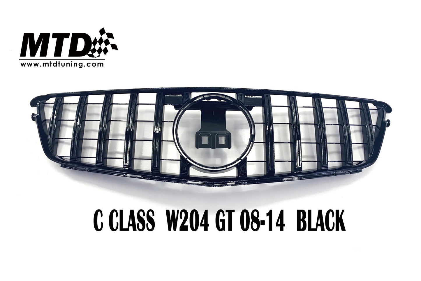 Mercedes-Benz C Class W204 Front Grille  GT 08-14 Black
