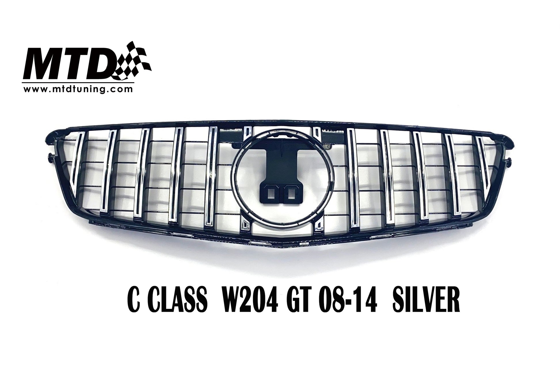 Mercedes-Benz C Class W204 Front Grille  GT 08-14 Silver