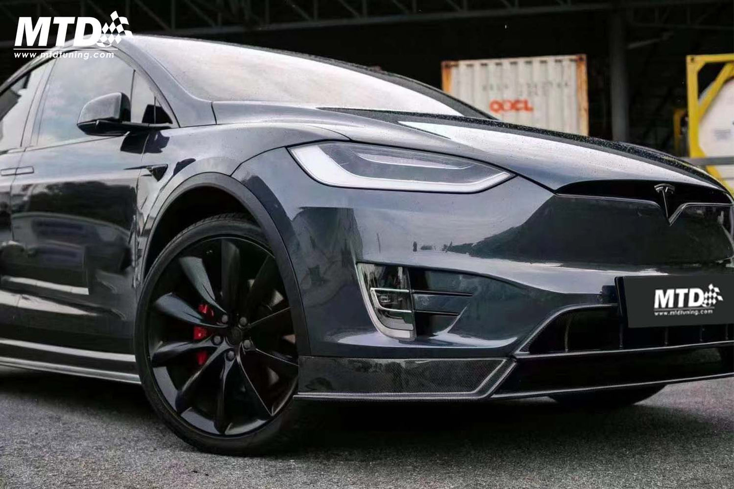Tesla Model X Carbon Fiber Front lip(RZ)