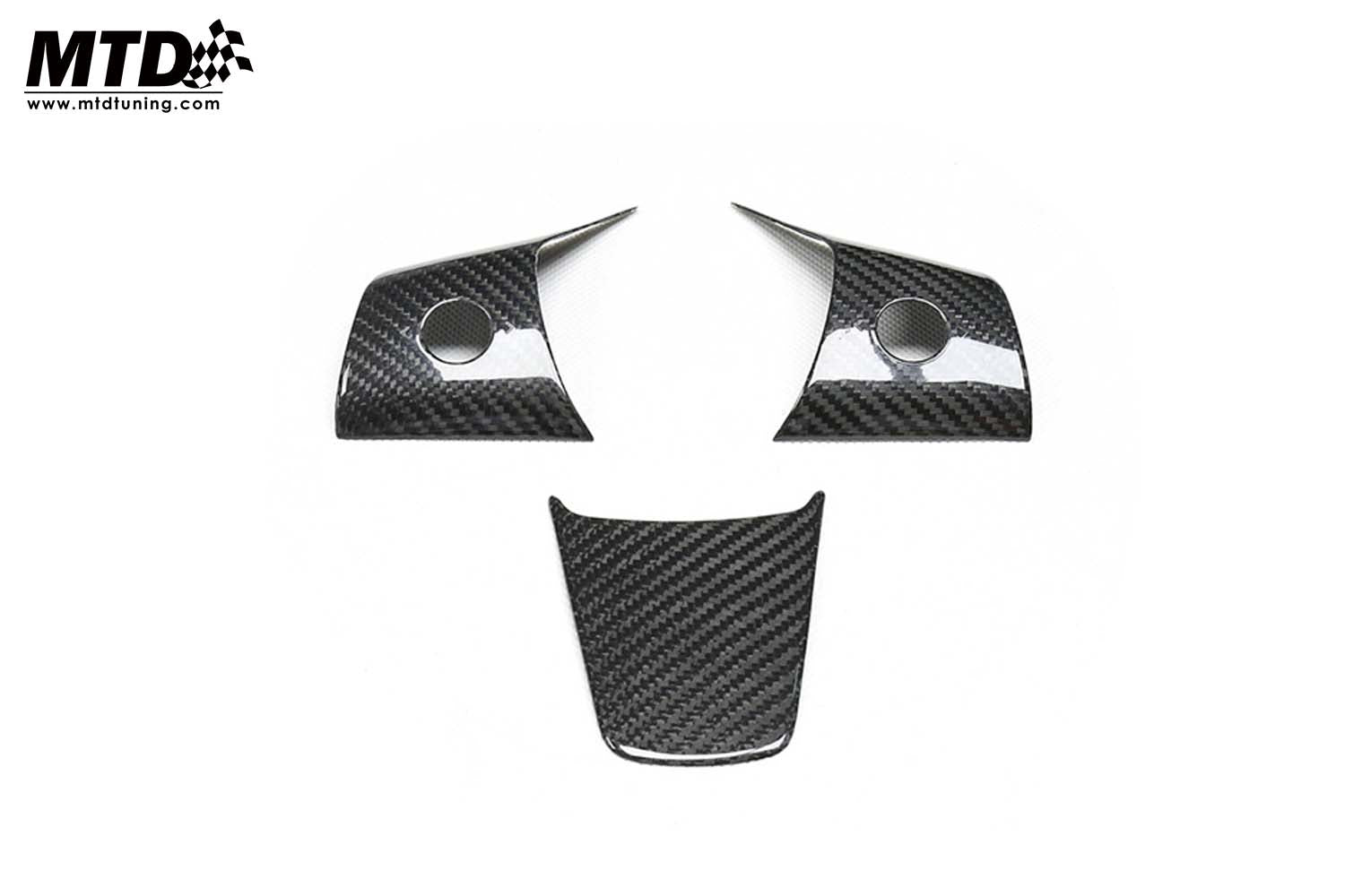 gloss black dry carbon fiber steering wheel cover for model 3/y
