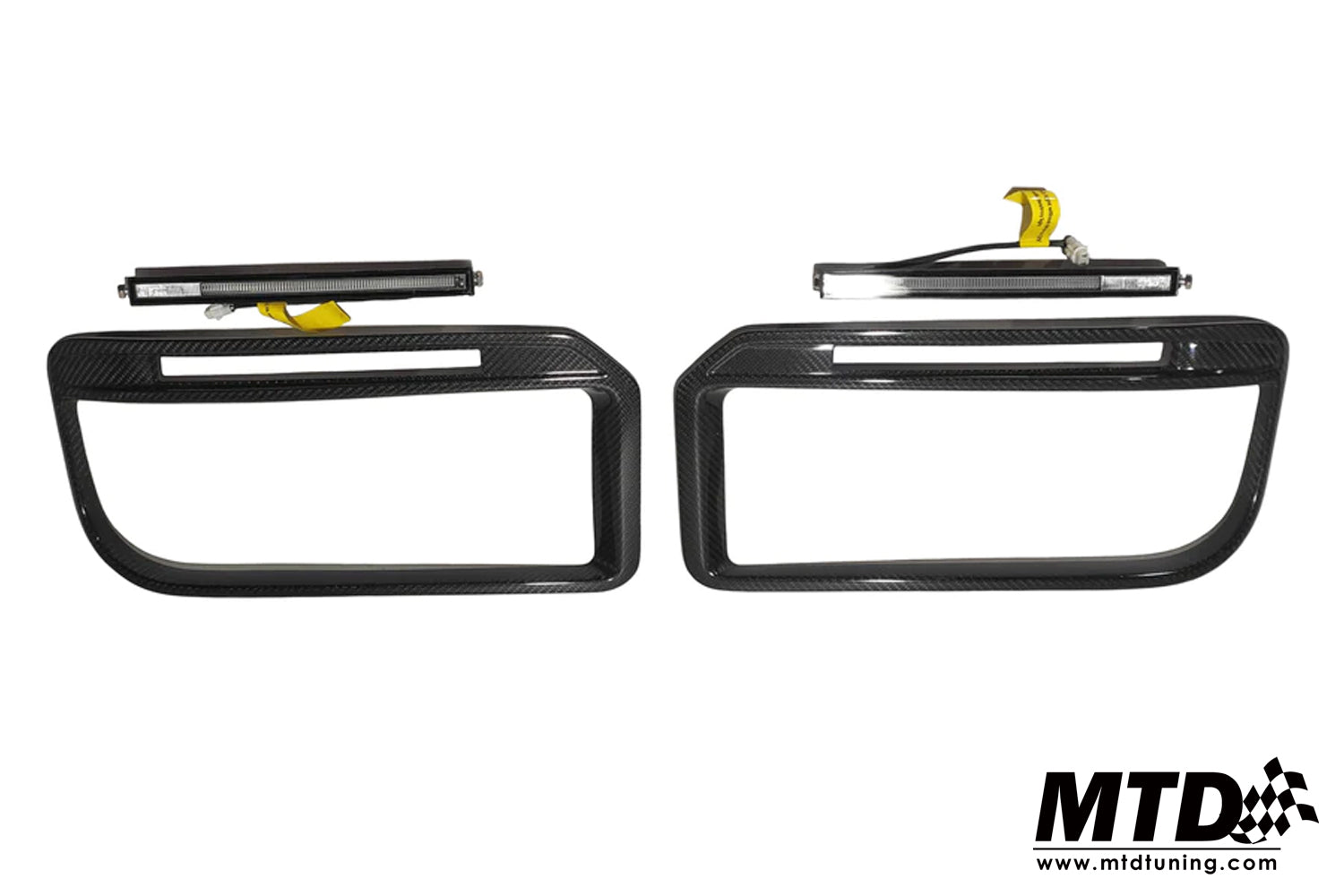 Dry Carbon Fiber Rocky 900 Front Bumper Frames With LED To Mercedes W464 G Class