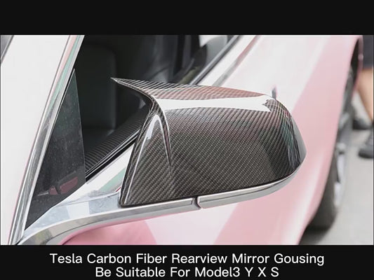 MTD Model 3/Y Carbon Fiber Rearview Mirror Video Show
